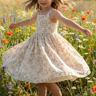 Bawełniana tkanina VOILE EMBROIDERY Kiara off white