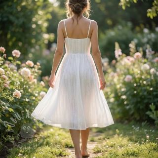Bawełniana tkanina DOBBY Stripe off white