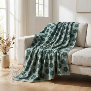Frotte Knitted flowers old green