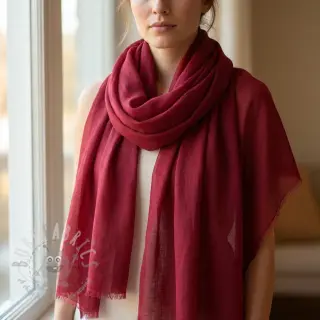 Tkanina z bawełny i wiskozy wine red