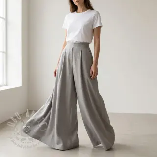 Tkanina z bawełny i wiskozy light grey