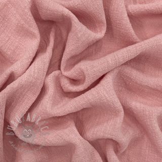 Bawełniana tkanina SLUB WASHED old rose