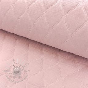 Muślin double gauze QUILT Wave soft rose