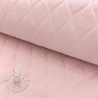 Muślin double gauze QUILT Wave soft rose