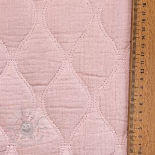 Muślin double gauze QUILT Wave soft rose