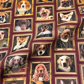Tkanina dekoracyjna Dogs golden age digital print