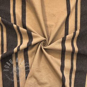 Tkanina dekoracyjna Bernadette stripe lin noir