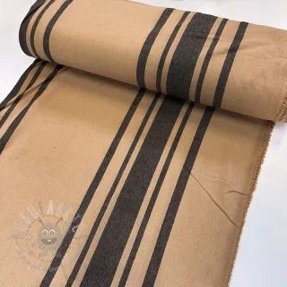 Tkanina dekoracyjna Bernadette stripe lin noir