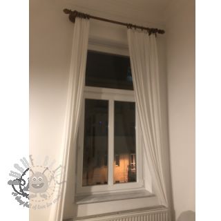 Bawełniana tkanina z lnem off white