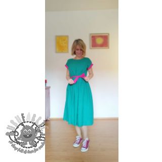 Bawełniana tkanina z lnem apple green