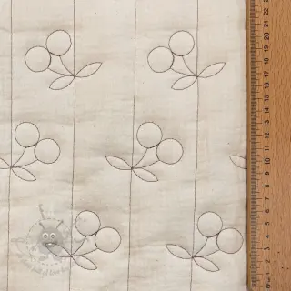 Muślin double gauze STEPPED Cherries natural