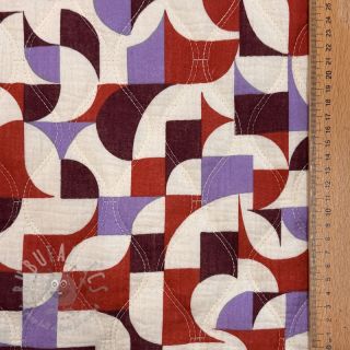 Muślin double gauze STEPPED Flowers natural