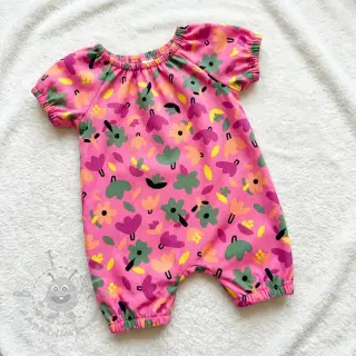Bawełniana tkanina Flowers pink by JENNIFER BOURON ORGANIC