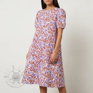 Muślin double gauze STEPPED Flowers natural