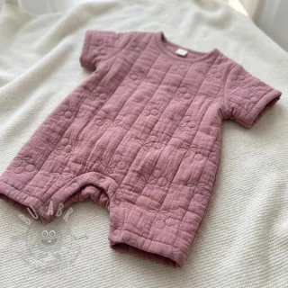 Muślin double gauze STEPPED Cherries mauve