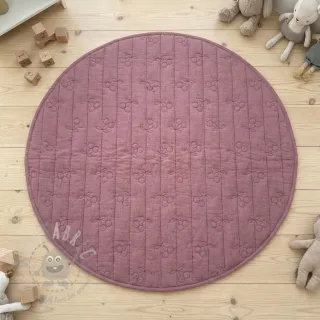 Muślin double gauze STEPPED Cherries mauve