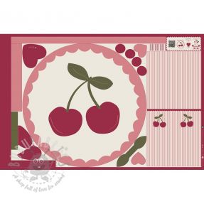 Bawełniana tkanina Cherries playmat PANEL digital print
