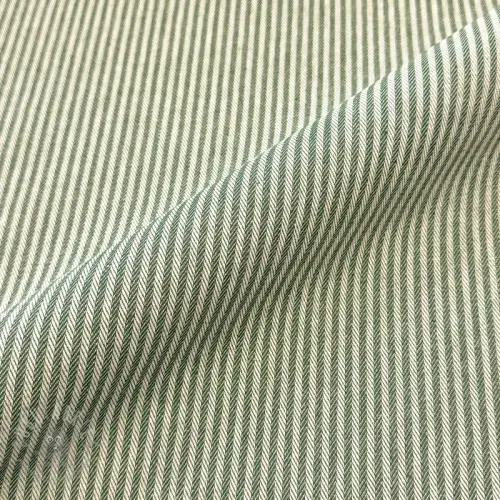 Tkanina dekoracyjna DOBBY Colored stripe army green