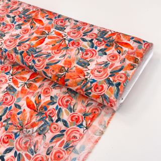 Wiskoza RAYON POPLIN Printed Rosie design B