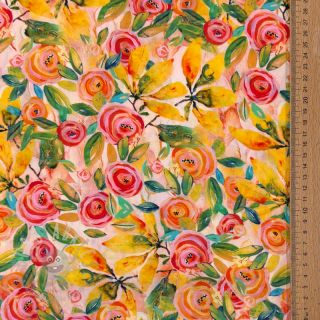 Wiskoza RAYON POPLIN Printed Rosie design C
