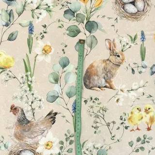 Tkanina dekoracyjna Happy spring scene digital print