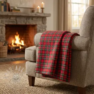 Bawełniana tkanina LIGHT FLANNEL Check design G