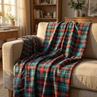 Bawełniana tkanina LIGHT FLANNEL Check design E