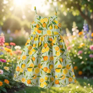 Wiskoza RAYON POPLIN Fruity design E