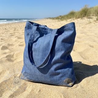 Bawełniana tkanina JEANS Chambre dark jeans