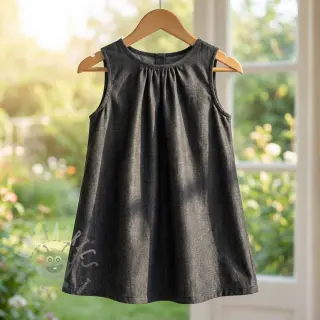 Bawełniana tkanina JEANS Chambre black