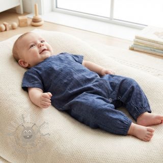 Bawełniana tkanina JEANS Chambre dark blue