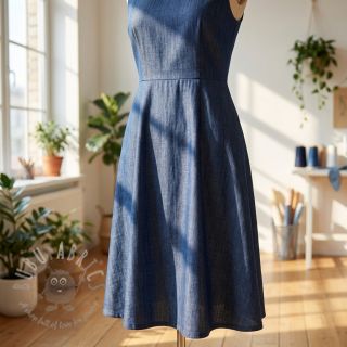 Bawełniana tkanina JEANS Chambre dark blue