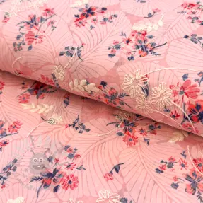 Tkanina bawełniana z domieszką Burny lovely pink