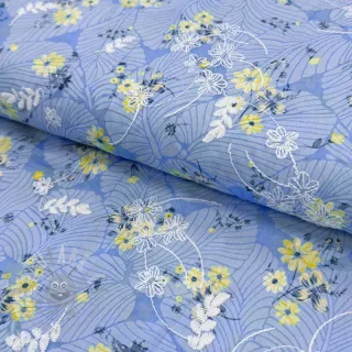 Tkanina bawełniana z domieszką Burny lovely blue