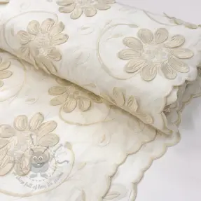 Bawełniana tkanina EMBROIDERY Bellagio butter