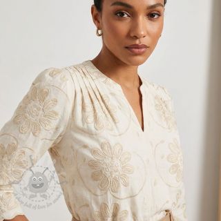 Bawełniana tkanina EMBROIDERY Bellagio butter