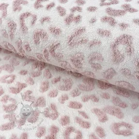 Tkanina płaszczowa TEDDY Panthera old pink