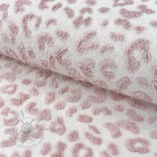 Tkanina płaszczowa TEDDY Panthera old pink