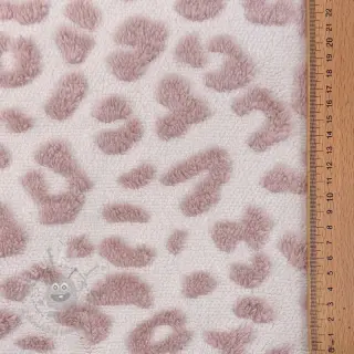 Tkanina płaszczowa TEDDY Panthera old pink