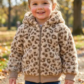 Tkanina płaszczowa TEDDY Panthera light brown