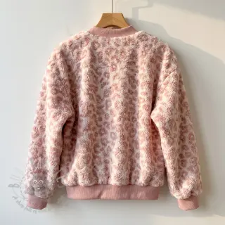 Tkanina płaszczowa TEDDY Panthera old pink