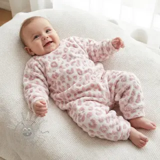 Tkanina płaszczowa TEDDY Panthera old pink