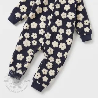Tkanina płaszczowa TEDDY Flower power off white