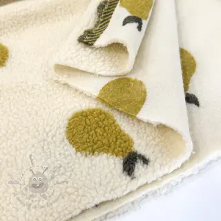 Tkanina płaszczowa TEDDY JACQUARD Pears old lime