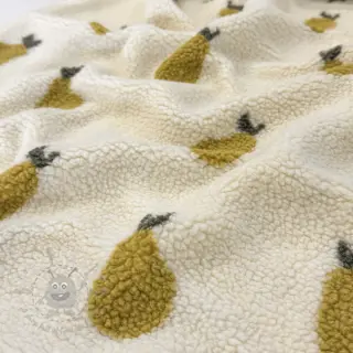 Tkanina płaszczowa TEDDY JACQUARD Pears old lime