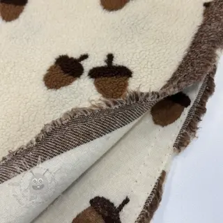 Tkanina płaszczowa TEDDY JACQUARD Acorns