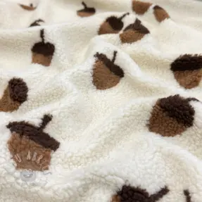Tkanina płaszczowa TEDDY JACQUARD Acorns