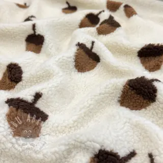 Tkanina płaszczowa TEDDY JACQUARD Acorns