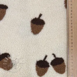 Tkanina płaszczowa TEDDY JACQUARD Acorns