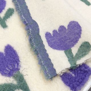 Tkanina płaszczowa TEDDY JACQUARD Tulips off white